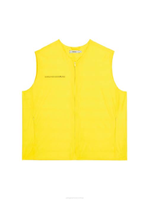 hombres chaleco acolchado flwrdwn lite Pangaia amarillo azafran ropa TDTH535