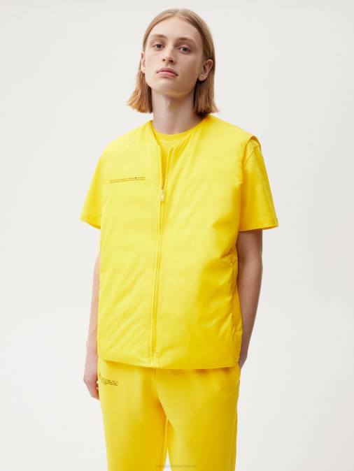 hombres chaleco acolchado flwrdwn lite Pangaia amarillo azafran ropa TDTH535