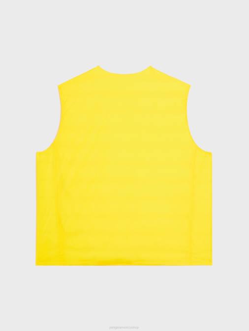 hombres chaleco acolchado flwrdwn lite Pangaia amarillo azafran ropa TDTH535