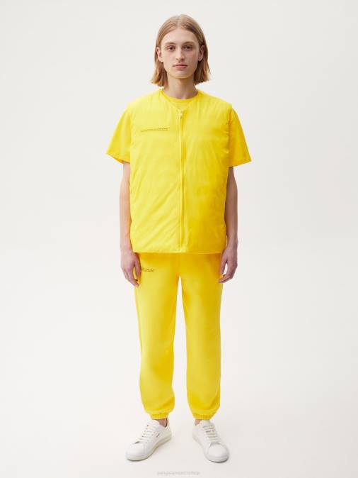 hombres chaleco acolchado flwrdwn lite Pangaia amarillo azafran ropa TDTH535