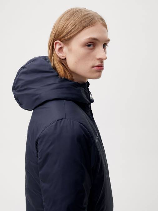 hombres chaqueta acolchada ligera flwrdwn Pangaia Azul marino ropa TDTH536