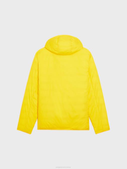 hombres chaqueta acolchada ligera flwrdwn Pangaia amarillo azafran ropa TDTH537