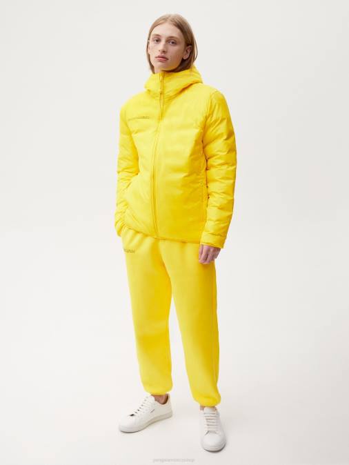 hombres chaqueta acolchada ligera flwrdwn Pangaia amarillo azafran ropa TDTH537