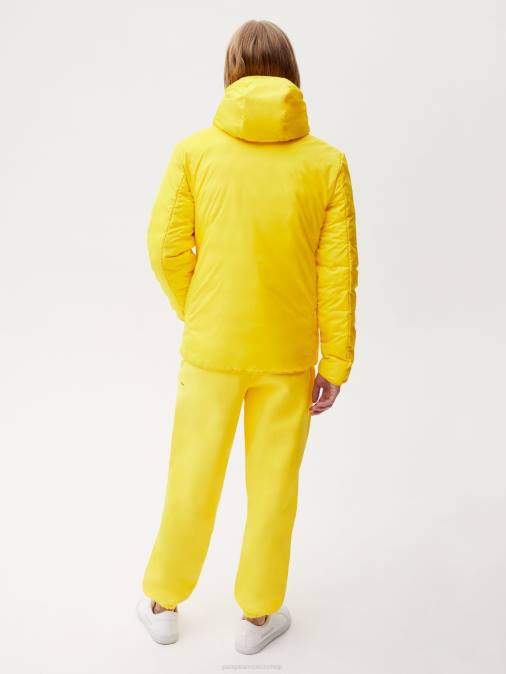 hombres chaqueta acolchada ligera flwrdwn Pangaia amarillo azafran ropa TDTH537