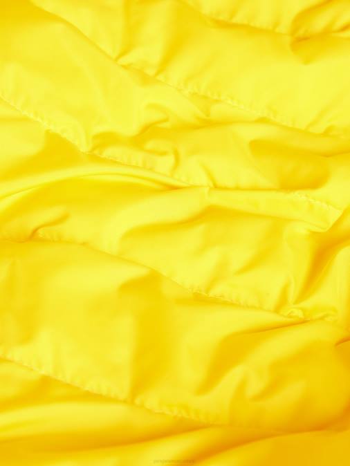 hombres chaqueta acolchada ligera flwrdwn Pangaia amarillo azafran ropa TDTH537