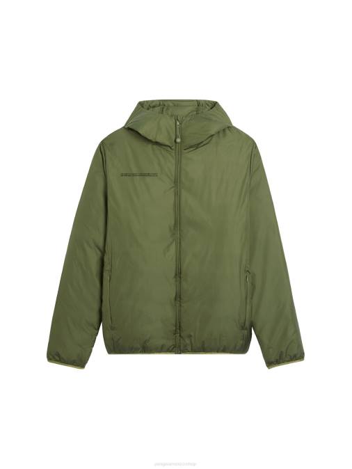 hombres chaqueta acolchada ligera flwrdwn Pangaia romero verde ropa TDTH534