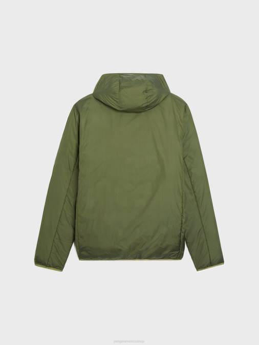 hombres chaqueta acolchada ligera flwrdwn Pangaia romero verde ropa TDTH534