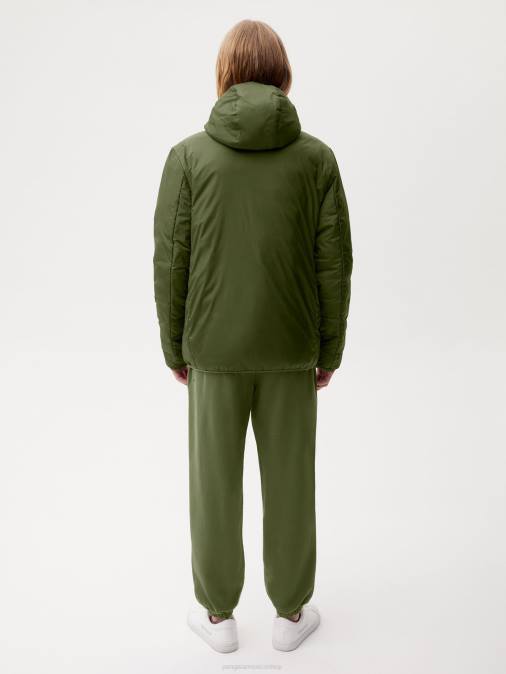 hombres chaqueta acolchada ligera flwrdwn Pangaia romero verde ropa TDTH534