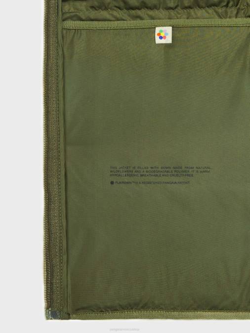 hombres chaqueta acolchada ligera flwrdwn Pangaia romero verde ropa TDTH534