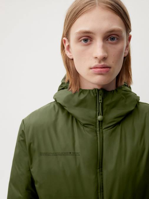 hombres chaqueta acolchada ligera flwrdwn Pangaia romero verde ropa TDTH534