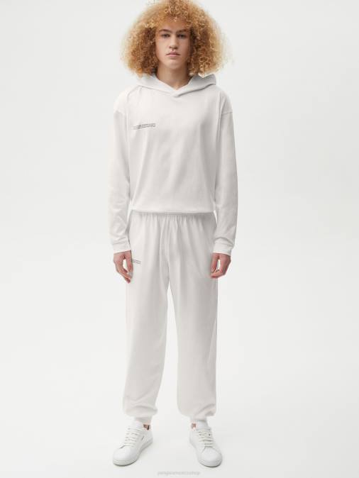 hombres pantalones loungewear de algodón orgánico con fibra c Pangaia blanquecino ropa TDTH532