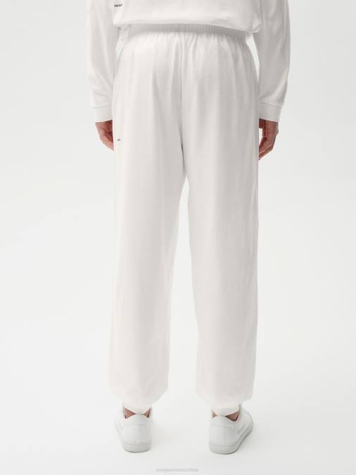 hombres pantalones loungewear de algodón orgánico con fibra c Pangaia blanquecino ropa TDTH532