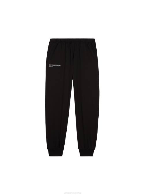 hombres pantalones loungewear de algodón orgánico con fibra c Pangaia negro ropa TDTH531