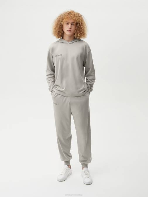 hombres pantalones loungewear de algodón orgánico con fibra c Pangaia piedra ropa TDTH530