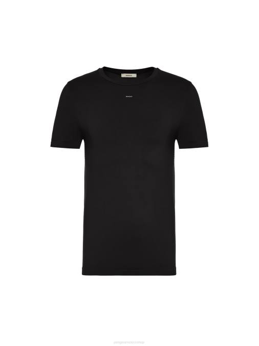 hombres playera de malla de movimiento Pangaia negro ropa TDTH513