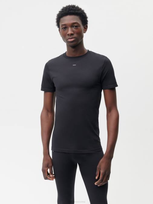 hombres playera de malla de movimiento Pangaia negro ropa TDTH513