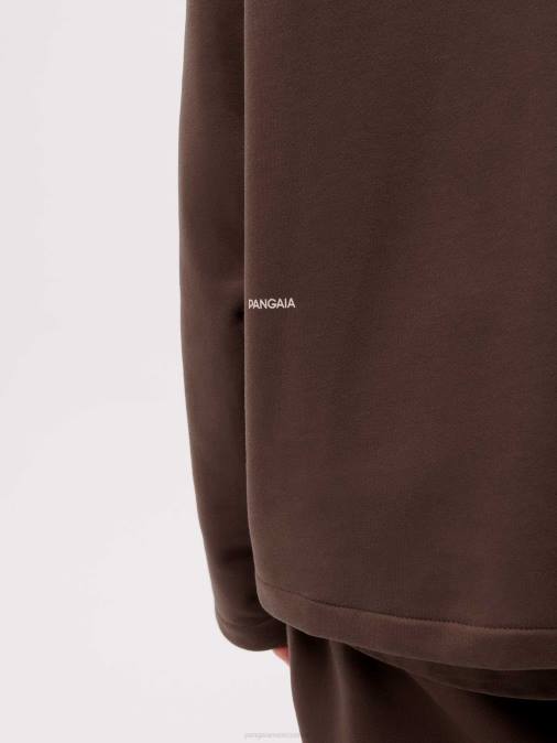 hombres sudadera verde menta con media cremallera Pangaia Castaño ropa TDTH511