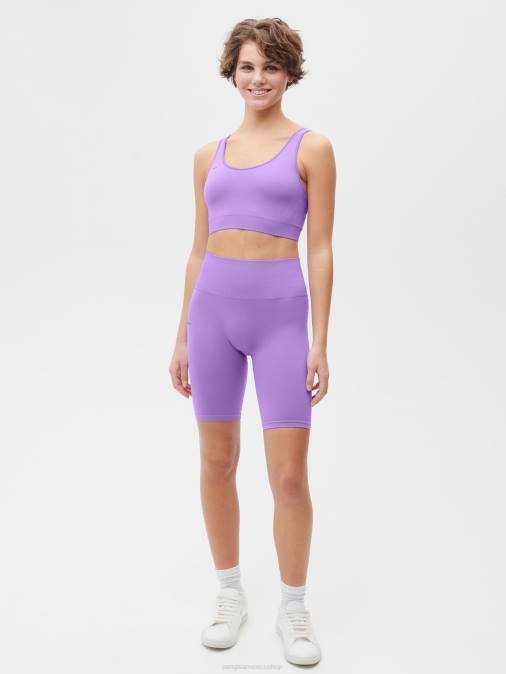 mujer movimiento x pantalones cortos Pangaia orquídea oscura ropa TDTH285