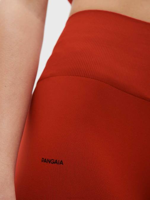 mujer movimiento x pantalones cortos Pangaia rojo jaspe ropa TDTH286