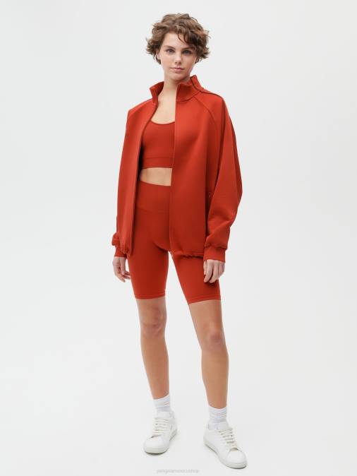 mujer movimiento x pantalones cortos Pangaia rojo jaspe ropa TDTH286