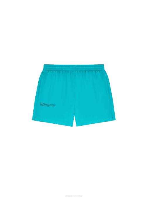 mujer pantalones cortos de nailon con degradación mejorada Pangaia azul eléctrico ropa TDTH281