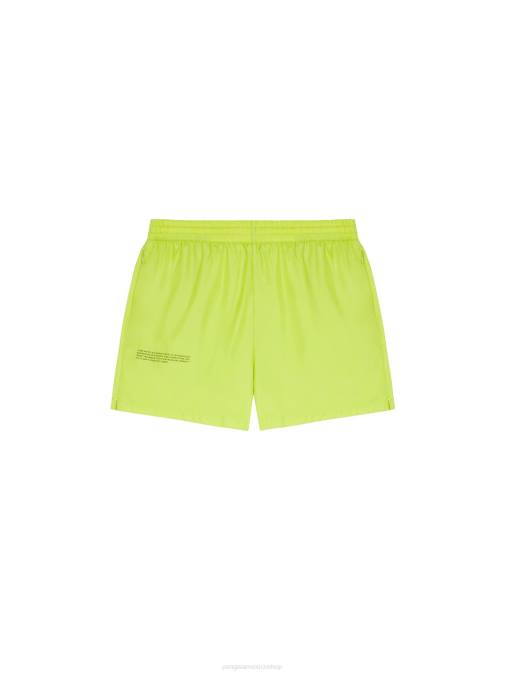 mujer pantalones cortos de nailon con degradación mejorada Pangaia verde lima ropa TDTH271