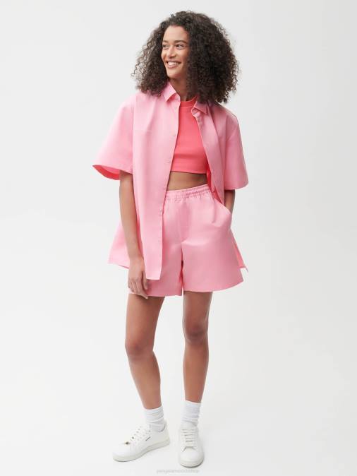 mujer pantalones cortos de piña Pangaia rosa sakura ropa TDTH267