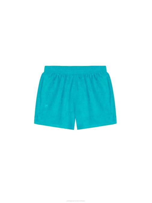 mujer pantalones cortos de toalla Pangaia azul eléctrico ropa TDTH288