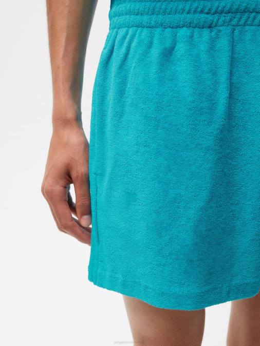 mujer pantalones cortos de toalla Pangaia azul eléctrico ropa TDTH288