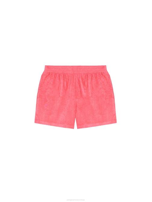 mujer pantalones cortos de toalla Pangaia loto rosa ropa TDTH244