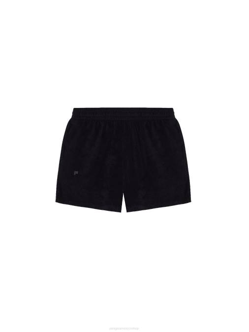 mujer pantalones cortos de toalla Pangaia negro ropa TDTH284