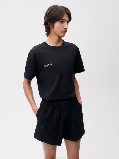 mujer pantalones cortos de toalla Pangaia negro ropa TDTH284