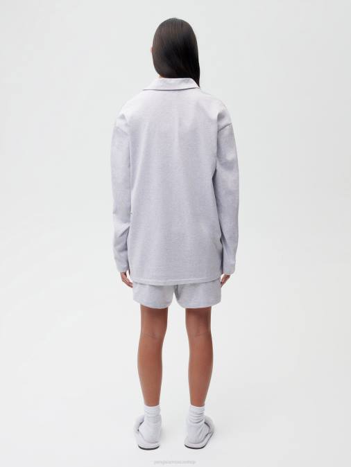 mujer pantalones cortos sueltos de pijama de algodón orgánico con fibra c Pangaia gris marga ropa TDTH275