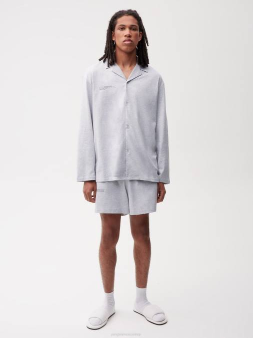 mujer pantalones cortos sueltos de pijama de algodón orgánico con fibra c Pangaia gris marga ropa TDTH275