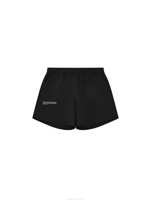mujer pantalones cortos sueltos de pijama de algodón orgánico con fibra c Pangaia negro ropa TDTH237