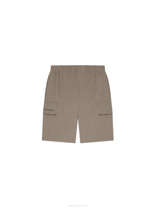 mujer shorts cargo en mezcla de algodón orgánico Pangaia champiñón ropa TDTH233