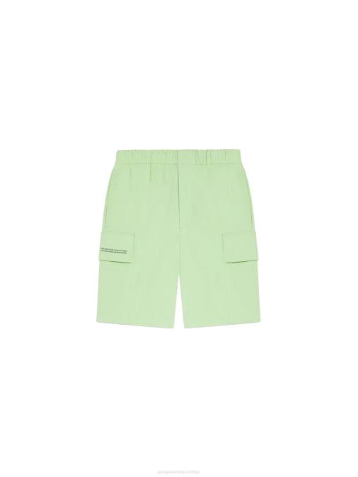 mujer shorts cargo en mezcla de algodón orgánico Pangaia pistacho ropa TDTH268