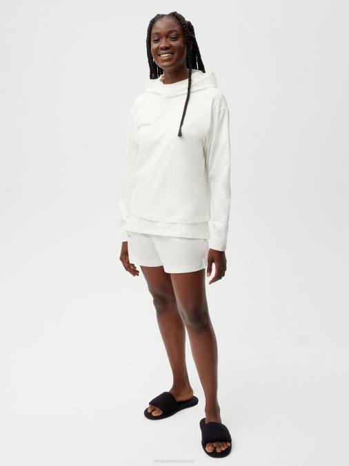 mujer shorts de pijama de algodón orgánico con fibra c Pangaia blanquecino ropa TDTH236