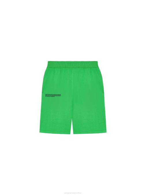 mujer shorts de punto de algodón orgánico Pangaia Jade verde ropa TDTH272
