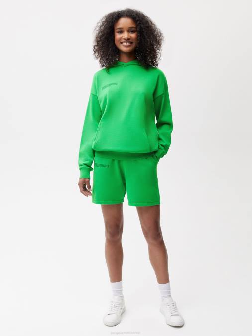 mujer shorts de punto de algodón orgánico Pangaia Jade verde ropa TDTH272
