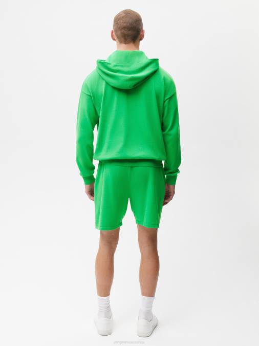 mujer shorts de punto de algodón orgánico Pangaia Jade verde ropa TDTH272