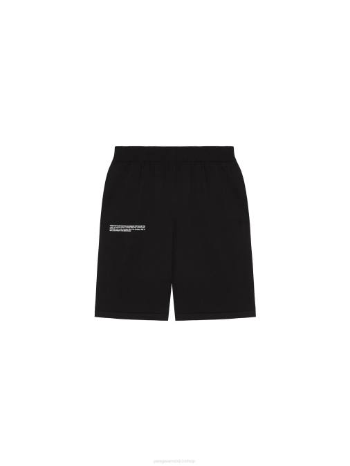 mujer shorts de punto de algodón orgánico Pangaia negro ropa TDTH226
