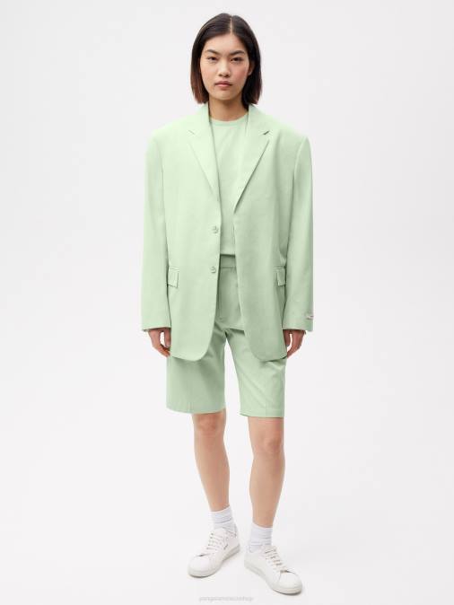mujer shorts de vestir de algodón orgánico Pangaia pistacho ropa TDTH265