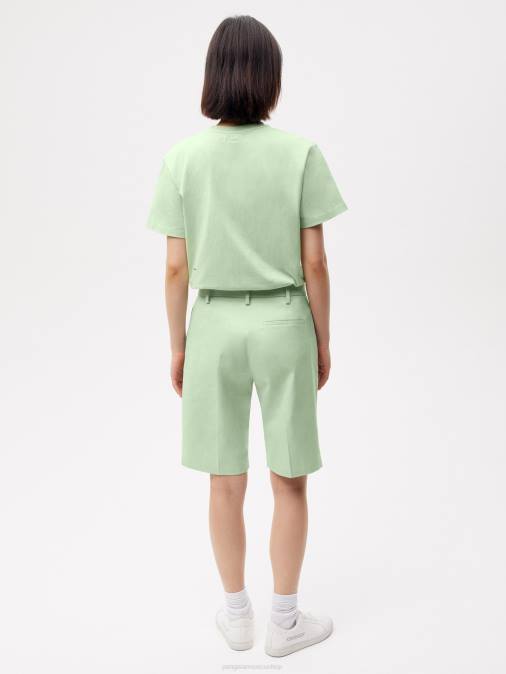 mujer shorts de vestir de algodón orgánico Pangaia pistacho ropa TDTH265
