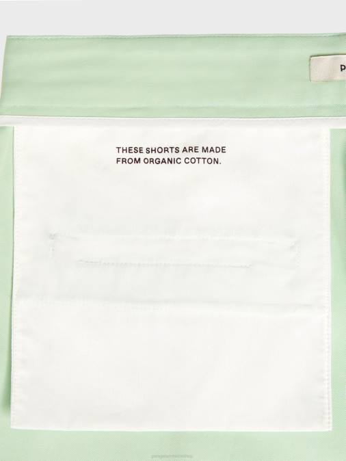 mujer shorts de vestir de algodón orgánico Pangaia pistacho ropa TDTH265