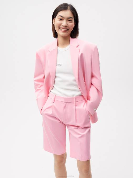 mujer shorts de vestir de algodón orgánico Pangaia rosa sakura ropa TDTH234
