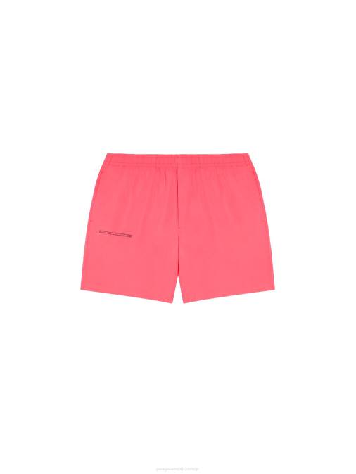 mujer shorts elásticos de popelina de algodón orgánico Pangaia loto rosa ropa TDTH273
