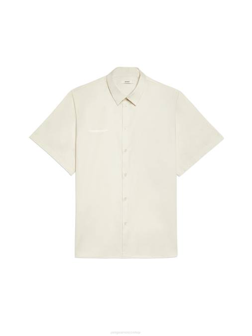 mujer camisa de manga corta con cuello de piña Pangaia flor de saúco ropa TDTH394