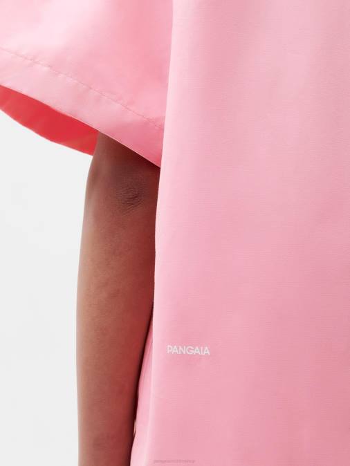 mujer camisa de manga corta con cuello de piña Pangaia rosa sakura ropa TDTH400