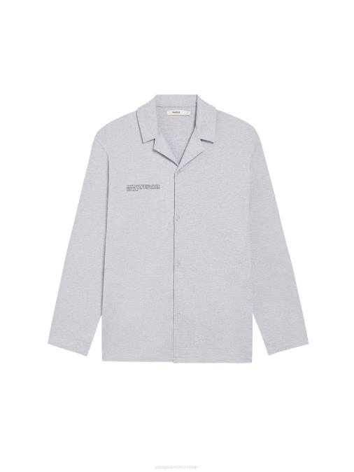 mujer camisa de pijama de algodón orgánico con fibra c Pangaia gris marga ropa TDTH426